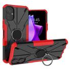 For Tecno Spark 9T Armor Bear Shockproof PC + TPU Phone Case with Ring(Red) - 1