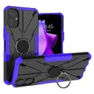 For Tecno Spark 9T Armor Bear Shockproof PC + TPU Phone Case with Ring(Purple) - 1