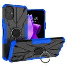 For Tecno Spark 9T Armor Bear Shockproof PC + TPU Phone Case with Ring(Blue) - 1