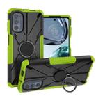 For Motorola Moto G62 5G Armor Bear Shockproof PC + TPU Phone Case with Ring(Green) - 1