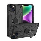 For iPhone 14 Plus Armor Bear Shockproof PC + TPU Phone Case with Ring(Black) - 1