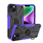 For iPhone 14 Plus Armor Bear Shockproof PC + TPU Phone Case with Ring(Purple) - 1