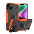 For iPhone 14 Plus Armor Bear Shockproof PC + TPU Phone Case with Ring(Orange) - 1