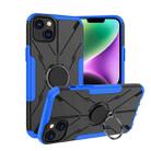 For iPhone 14 Plus Armor Bear Shockproof PC + TPU Phone Case with Ring(Blue) - 1