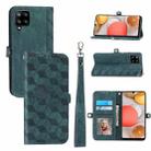For Samsung Galaxy A22 4G Spider Printed Leather Phone Case(Green) - 1