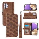 For Samsung Galaxy A32 4G Spider Printed Leather Phone Case(Brown) - 1