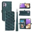 For Samsung Galaxy A32 4G Spider Printed Leather Phone Case(Green) - 1
