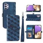 For Samsung Galaxy A32 5G Spider Printed Leather Phone Case(Blue) - 1