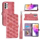 For Samsung Galaxy A33 5G Spider Printed Leather Phone Case(Pink) - 1