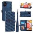 For Samsung Galaxy A42 5G Spider Printed Leather Phone Case(Blue) - 1