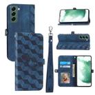 For Samsung Galaxy S21 Spider Printed Leather Phone Case(Blue) - 1