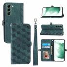 For Samsung Galaxy S21+ Spider Printed Leather Phone Case(Green) - 1