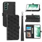 For Samsung Galaxy S21+ Spider Printed Leather Phone Case(Black) - 1
