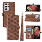 For Samsung Galaxy S21 Ultra Spider Printed Leather Phone Case(Brown) - 1