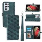 For Samsung Galaxy S21 Ultra Spider Printed Leather Phone Case(Green) - 1