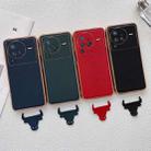 For vivo X80 5G Genuine Leather Luolai Series Nano Plating Phone Case(Red) - 5