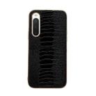 For Sony Xperia 10 IV Genuine Leather Weilai Series Nano Plating Phone Case(Black) - 1