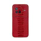 For vivo X80 5G Genuine Leather Weilai Series Nano Plating Phone Case(Red) - 1