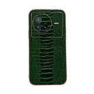 For vivo X80 5G Genuine Leather Weilai Series Nano Plating Phone Case(Green) - 1