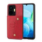 For vivo Y55 4G Double Buckle Magnetic Phone Case(Red) - 1