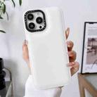 For iPhone 14 Pro Max Liquid Silicone Bread Bubble Phone Case(White) - 1