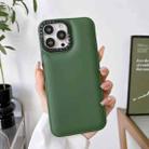 For iPhone 14 Pro Liquid Silicone Bread Bubble Phone Case(Dark Green) - 1