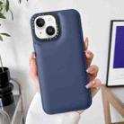 For iPhone 14 Liquid Silicone Bread Bubble Phone Case(Dark Blue) - 1