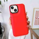 For iPhone 14 Liquid Silicone Bread Bubble Phone Case(Red) - 1