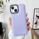 For iPhone 14 Liquid Silicone Bread Bubble Phone Case(Purple) - 1