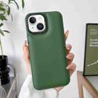 For iPhone 14 Liquid Silicone Bread Bubble Phone Case(Dark Green) - 1