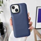 For iPhone 14 Plus Liquid Silicone Bread Bubble Phone Case(Dark Blue) - 1