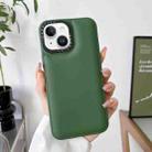 For iPhone 14 Plus Liquid Silicone Bread Bubble Phone Case(Dark Green) - 1