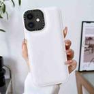 For iPhone 12 Liquid Silicone Bread Bubble Phone Case(White) - 1