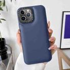 For iPhone 11 Pro Max Liquid Silicone Bread Bubble Phone Case(Dark Blue) - 1