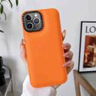 For iPhone 11 Pro Max Liquid Silicone Bread Bubble Phone Case(Orange) - 1