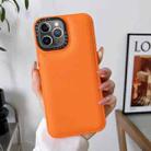 For iPhone 11 Pro Liquid Silicone Bread Bubble Phone Case(Orange) - 1