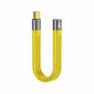 100W 10Gbps USB-C/Type-C Female to USB-C/Type-C Male FPC Flexible Data Cable, Length: 13.8cm(Yellow) - 1
