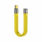 100W 40Gbps USB-C/Type-C Female to USB-C/Type-C Male FPC Flexible Data Cable, Length: 13.8cm(Yellow) - 1