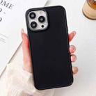 For iPhone 14 Pro Max Electroplated Grooved Skin Fee Phone Case(Black) - 1