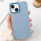 For iPhone 14 Plus Electroplated Grooved Skin Fee Phone Case(Sky Blue) - 1