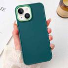 For iPhone 14 Plus Electroplated Grooved Skin Fee Phone Case(Green) - 1