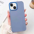 For iPhone 14 Plus Electroplated Grooved Skin Fee Phone Case(Grey) - 1