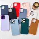 For iPhone 12 Electroplated Grooved Skin Fee Phone Case(Dark Blue) - 2