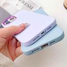 For iPhone 12 Electroplated Grooved Skin Fee Phone Case(Dark Blue) - 4