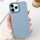 For iPhone 11 Pro Max Electroplated Grooved Skin Fee Phone Case(Sky Blue) - 1