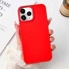 For iPhone 11 Pro Max Electroplated Grooved Skin Fee Phone Case(Red) - 1
