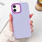 For iPhone 11 Electroplated Grooved Skin Fee Phone Case(Purple) - 1