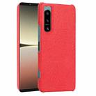 For Sony Xperia 5 IV Shockproof Crocodile Texture PC + PU Case(Red) - 1