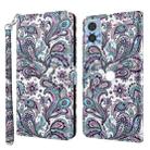 For Motorola Moto E22 / Moto E22i 3D Painting Pattern TPU + PU Phone Case(Swirl Pattern) - 1