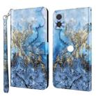 For Motorola Moto E22 / Moto E22i 3D Painting Pattern TPU + PU Phone Case(Milky Way) - 1